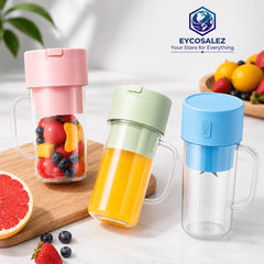 Portable Mini juicer Blender With Straw Cup. Juicer Portable Outdoor Juicing Cup. Home Mini Cordless Juicer (Random Color)