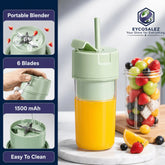 Portable Mini juicer Blender With Straw Cup. Juicer Portable Outdoor Juicing Cup. Home Mini Cordless Juicer (Random Color)