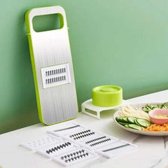 Vegetable Cutter 5in1 | Multifunctional Stainless Steel Vegetable Cutter & Slicer | Kitchen Tool - 12 Inch