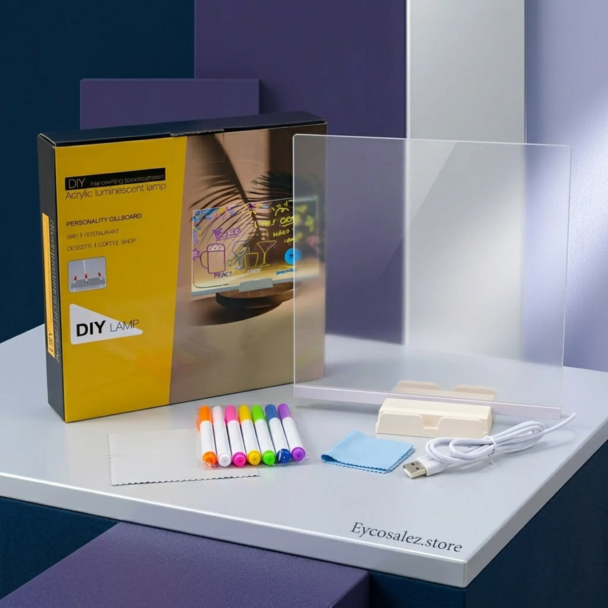 LED Light-Up Writing Board with Markers