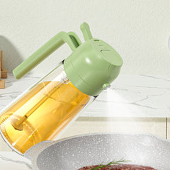 Oil Sprayer Bottle 2 in 1 Kitchen Tool For Cooking Baking BBQ Easy Spray And Convenient Use - 400ML