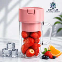 Portable Mini juicer Blender With Straw Cup. Juicer Portable Outdoor Juicing Cup. Home Mini Cordless Juicer (Random Color)
