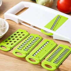 Vegetable Cutter 5in1 | Multifunctional Stainless Steel Vegetable Cutter & Slicer | Kitchen Tool - 12 Inch